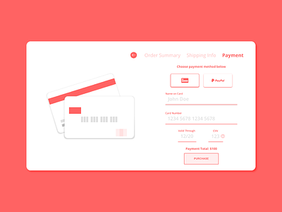 #DailuUI Day 2 - Credit Card Checkout app dailyui design ui ux web