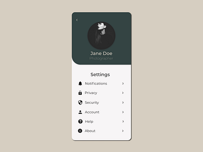 Daily UI 007 - Settings app design ui ux web