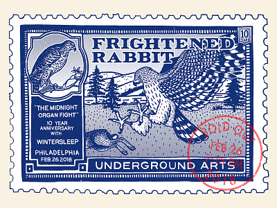 Frightened Rabbit frightened rabbit gig poster hand lettering illustration poster rabbit screen print typography