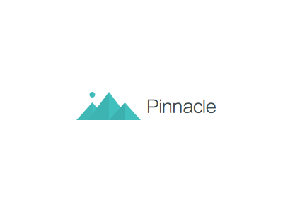 Pinnacle Logo blue design logo orange pink pinnacle