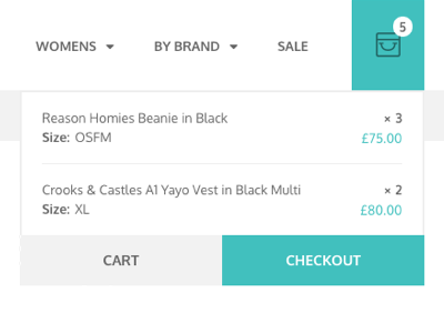 Header Cart Menu