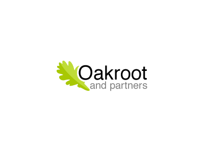 Oakroot Logo business clean corporate green leaf lime logo oak two tone