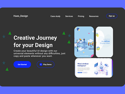 Landing page product design ui ux vector