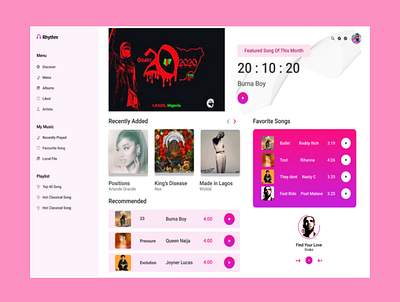 Rhythm app design brand design mobile app design product design recreate ui ux