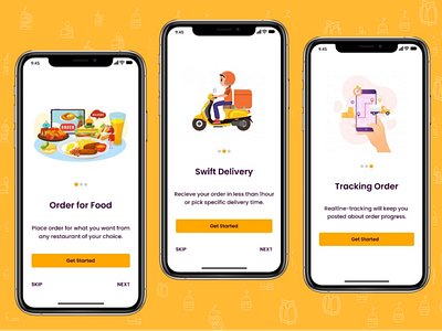 Food delivery Mobile App Onboarding Screen