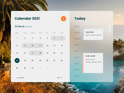 Neha's 2021 Calendar calendar 2021 dailyui performance task management uiux design