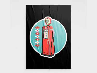 Vintage Gaspump Poster