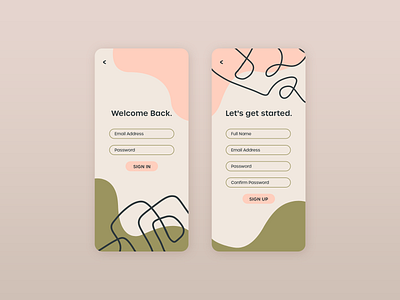 Sign In Screen adobe xd app app design design flat minimal mobile app mobile ui sign in signup ui xd xddailychallenge