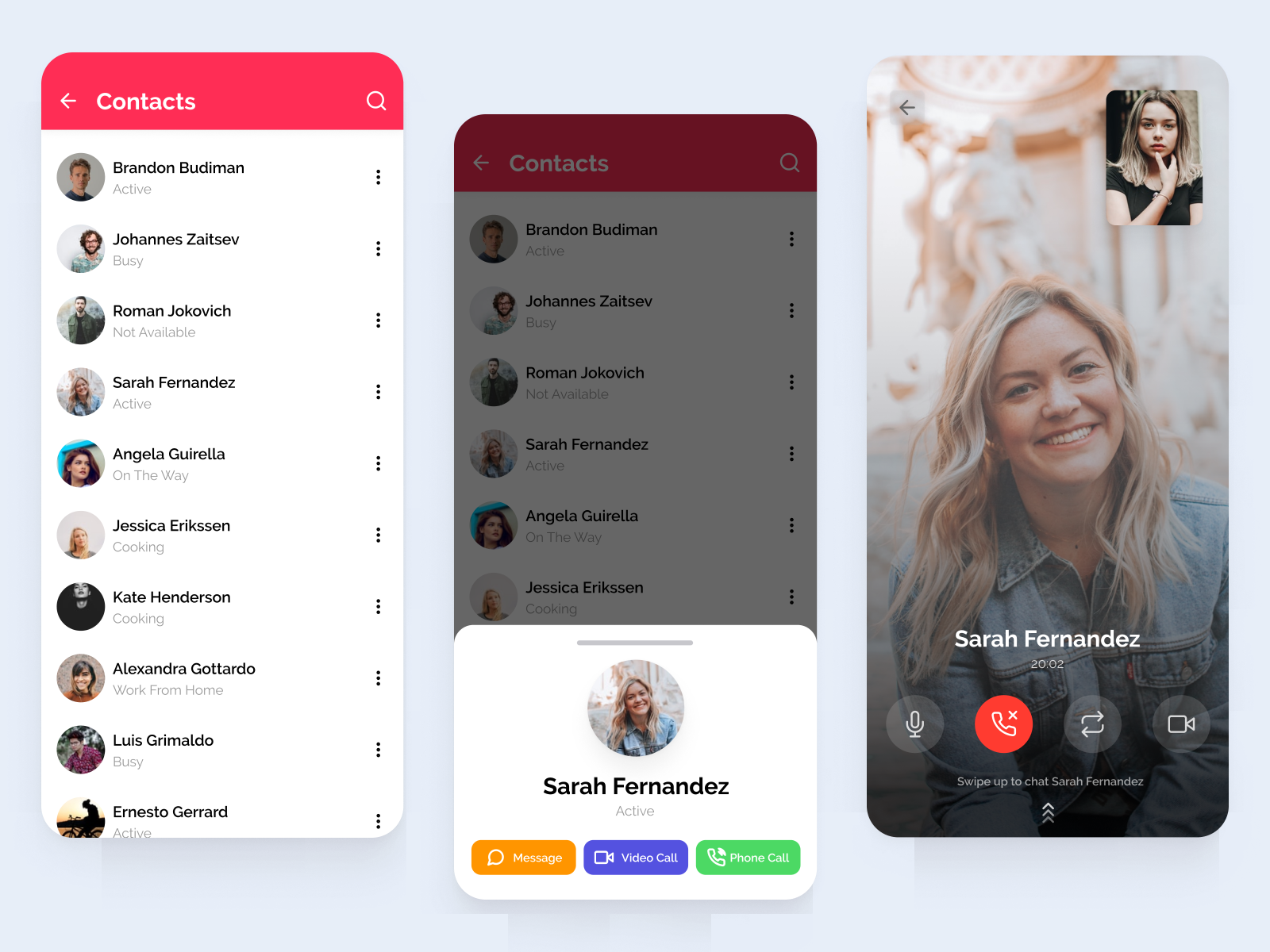 Video call and chat application by Reynald Pahlevi on Dribbble