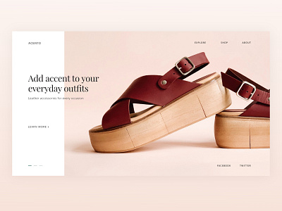 Shoe Store Landing Page dailyui desktop design landing page ui website