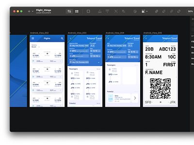 Airline App Explorations android app design ios mobile sketch ui ux vector