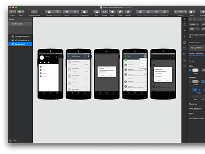 Security App android concept native app wireframes