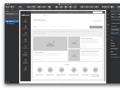 VMware Help b2b information architecture sketch ui wireframes