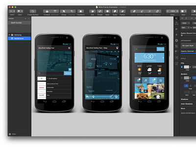Samsung Concept android app medium fidelity product design proof of concept samsung wireframe