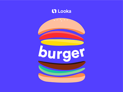 Happy Hamburger Day blue brand branding cute design fun hamburgerday happyhamburgerday illustration logo looka looka blue looka love lookadesign nationalhamburgerday vector