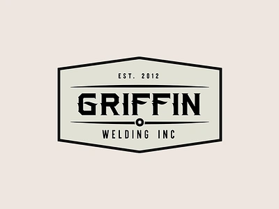 Griffin Welding badgedesign branding design illustration logo logodesign minimal typography vintage badge