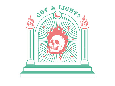 Got a light? badgedesign design illustration logo masonic monoline skull skull art twin peaks typography vector vectorart