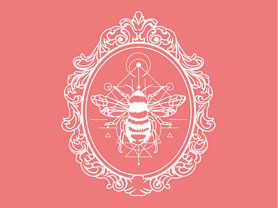 Busy Bee badgedesign bees design illustration logo logodesign monoline ornate sacred geometry vector vectorart vintage badge