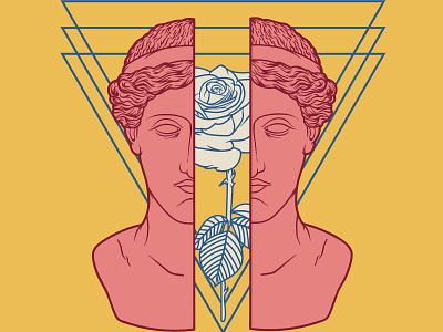 Modern Mythology artemis badgedesign design illustration logodesign monoline rose sacred geometry vector vectorart