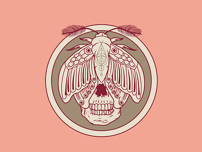 Moth Man badgedesign design illustration logo sacred geometry skull logo vector vectorart