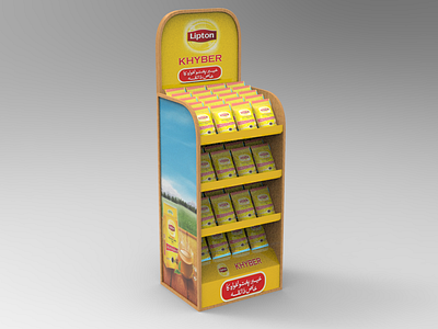 Lipton Stand 2d art 3d art 3ds max branding design high poly illustrator lipton logo model photoshop