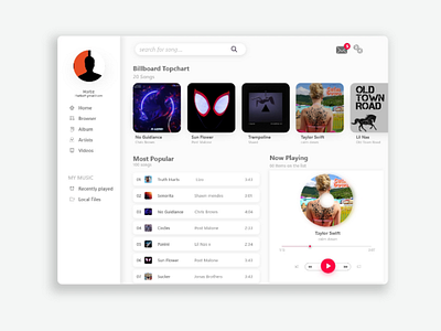 music web page design graphics lagos music app nigeria ui ux