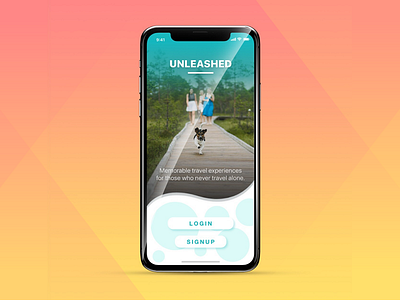 Daily UI #001 - Login app login mobile pets screen travel ui