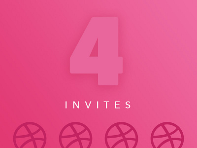 Dribbble Invites x4