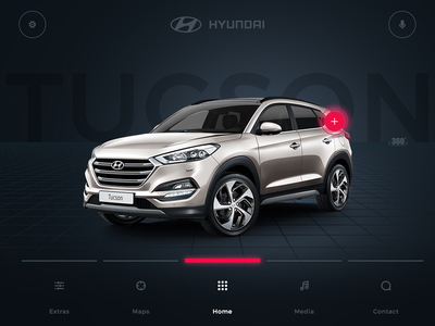Hyundai In Car Ui app car clean design hyundai interface tucson ui ux web