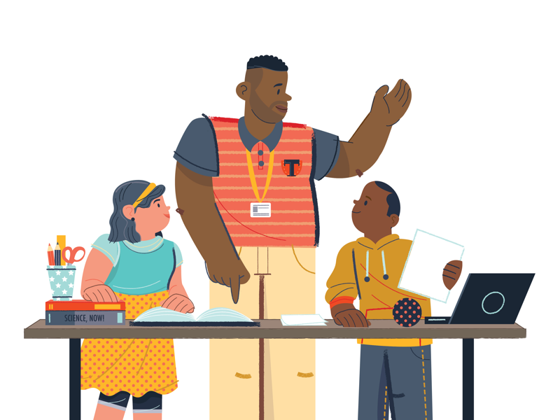 Cool Teacher education illustration books research learning cool teaching teacher students kids