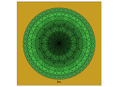 Green Floral Mandala artistzeelshah circle design digital digital 2d digitalart fineartprint floral floral art floral design floralmandala homedecor illustration mandala mandalaart mandalas