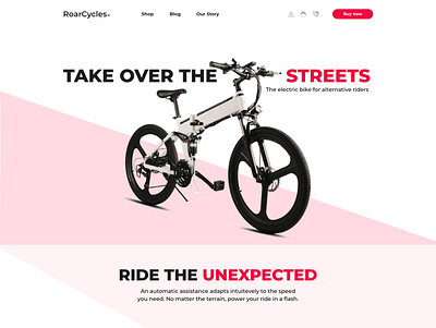 Roar Cycles HP Pavlina Damianou adobe xd ui webdesign