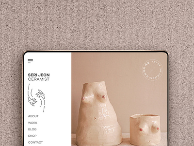 Personal Branding for Seri Jeon, a ceramic artist asia branding illustration logo ui ux vector webdesign
