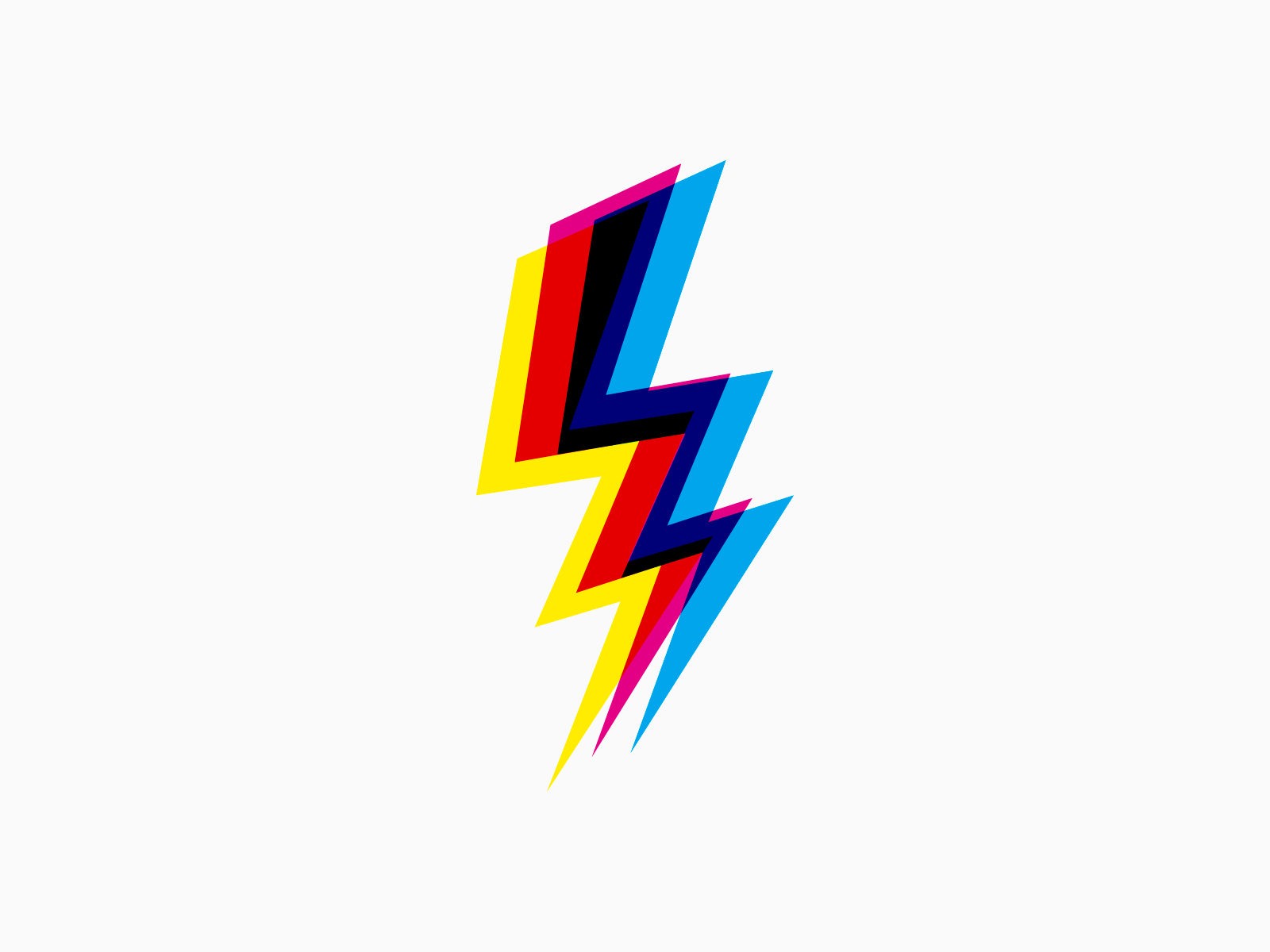 ⚡ Spectro Color Storm Design Concept black cmyk colorful cyan digital art glitch effect key lighting bolt logo magenta merch design print design product design rainbow storm streetwear yellow