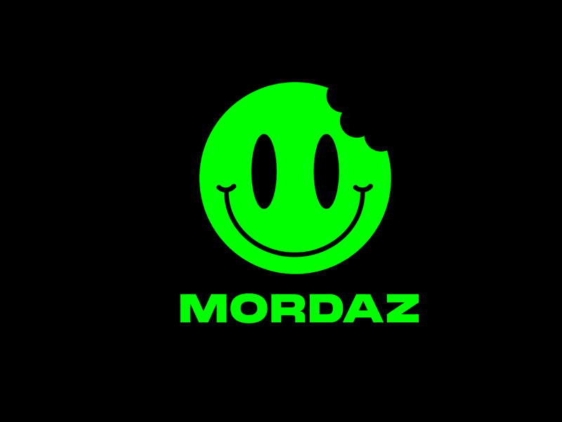 🙃Mordaz Logo acid digital art edgy funny gif green quote design smile streetwear