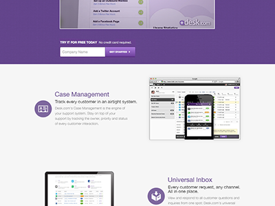 Desk.com Landing Page