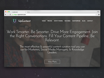 UpContent content curation flexbox ui web design