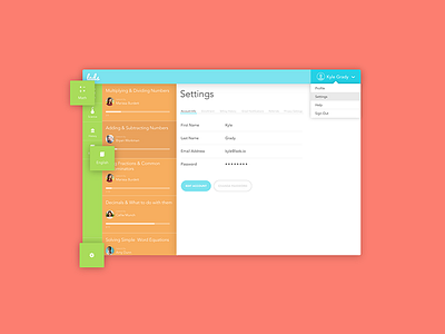 Lads 007 application daily ui product design settings ui ux web