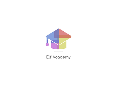 Elf Academy childish colors learning logo