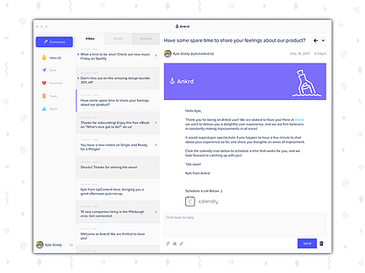 Ankrd - Email App clean email app ui user interface