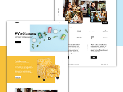 Carney Homepage - WIP agency contrast grid homepage layout showcase website wip