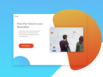 Yodah - Find a Mentor gradient guide hero mentor mentorship ui website yoda