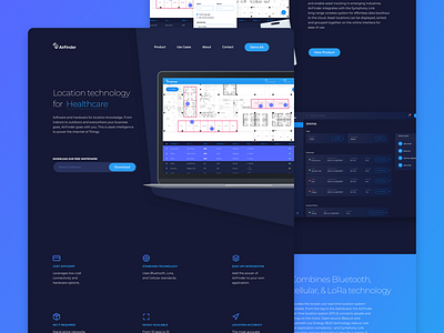 AirFinder - Marketing Homepage brand design homepage marketing product rtls ui ux website