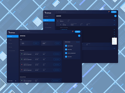 AirFinder - Admin View admin app dark ui dribbble muzli product responsive tracking ui ux web web app