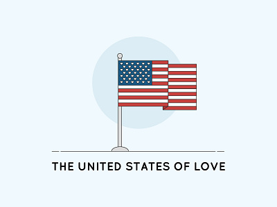 The United States of Love flag heart illustration love peace united states us vector