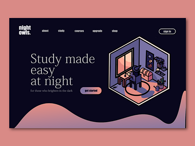 Nightowls design invisionstudio ui ui ux uidesign web web design website website design