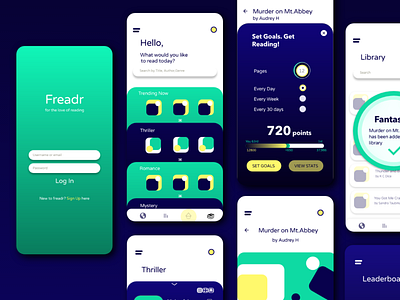 Freadr adobexd app app design design reading app ui ui design uidesign ux ux ui uxdesign