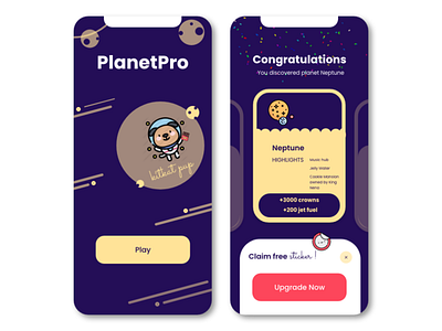 Planet Pro adobexd app app design design game game app reward ui ui ux ui design uidesign ux