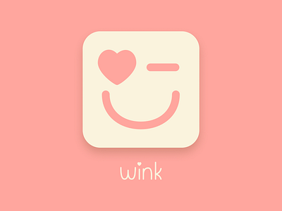 wink - a new way to date 100 days of ui 100daysofui branding daily ui dailyui dailyuichallenge dating app icon illustration logo mobile app mobile icon ui design vector