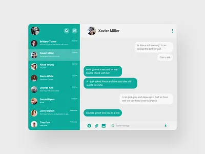 Messaging App 100 days of ui 100daysofui daily ui daily ui challenge dailyui dailyuichallenge direct messaging messaging messengers ui design web design website